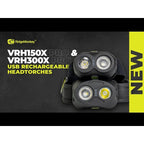 VRH300X Pro USB Rechargeable Headtorch