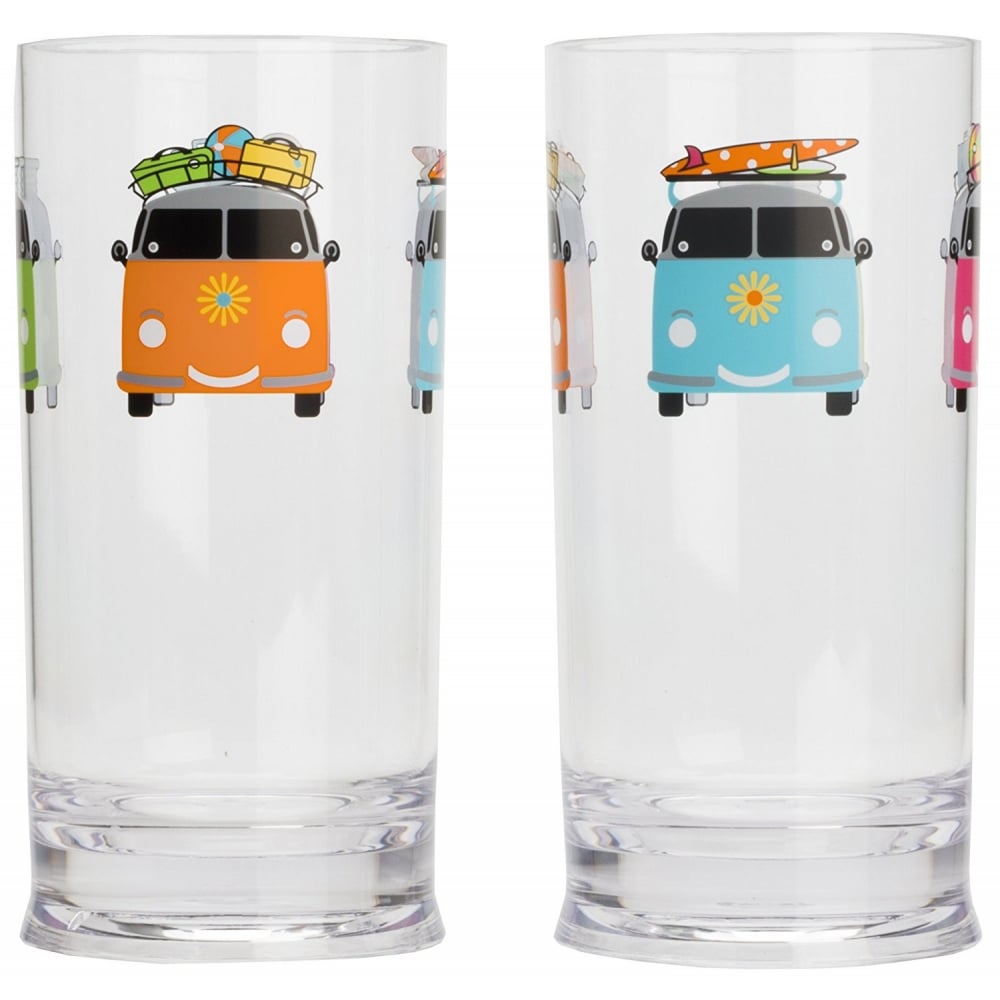 Camper Smiles Tall Tumbler Glasses (Pack of 2)