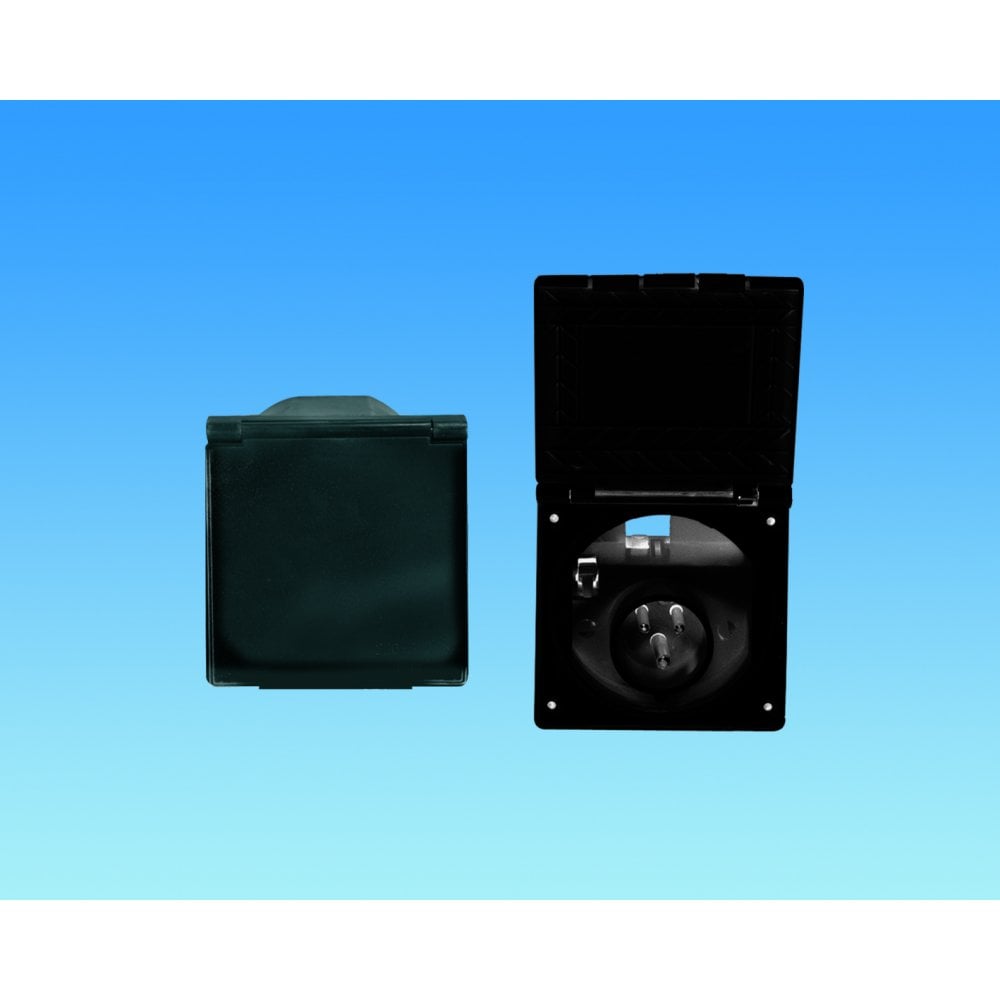 Black Flush Fitting Mains Inlet