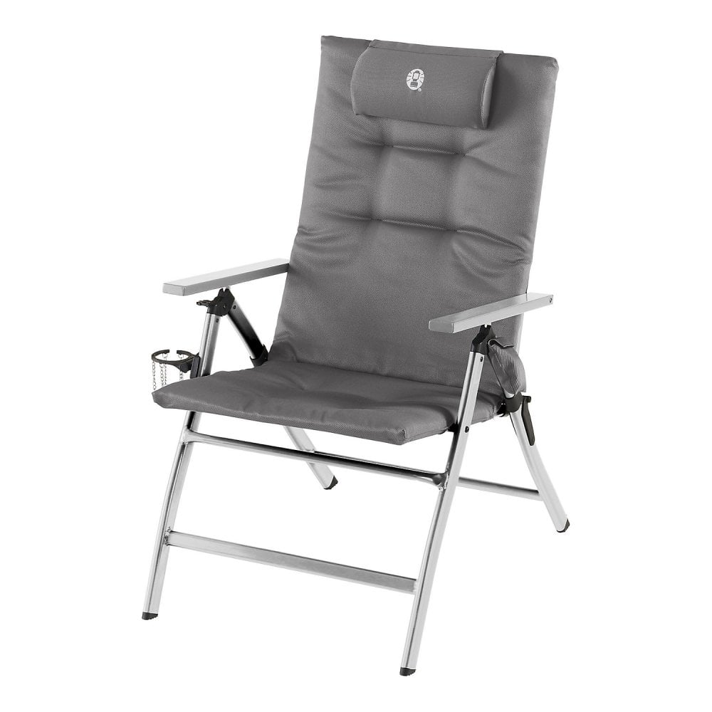 5 Position Padded Recliner Chair - Grey