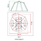 Cortes Octagon 8 Man Tent - Blue