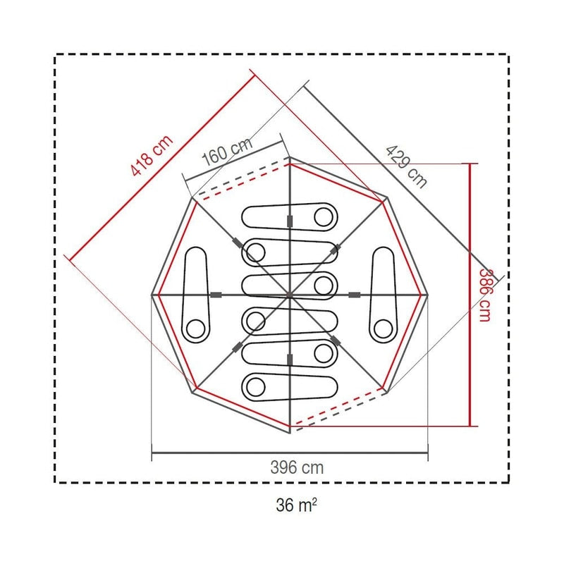 Cortes Octagon 8 Blackout Tent