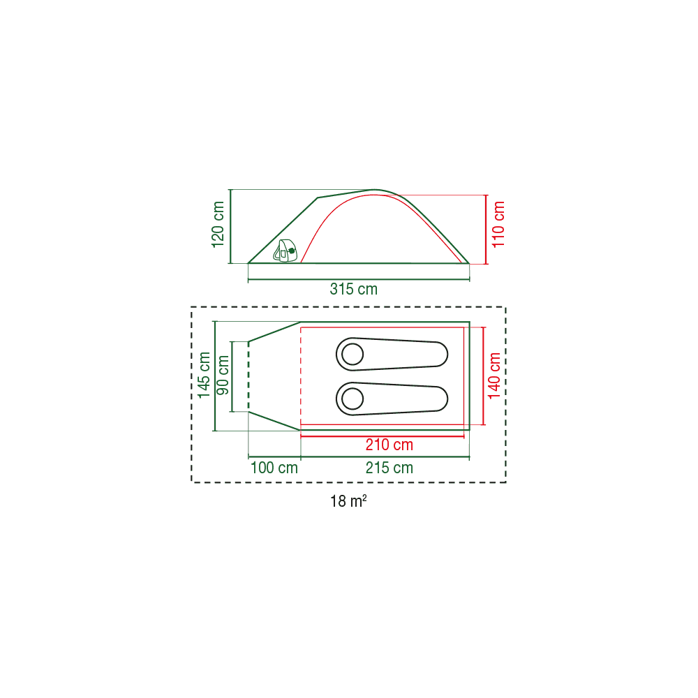 Darwin 2+ 2 Person Tent