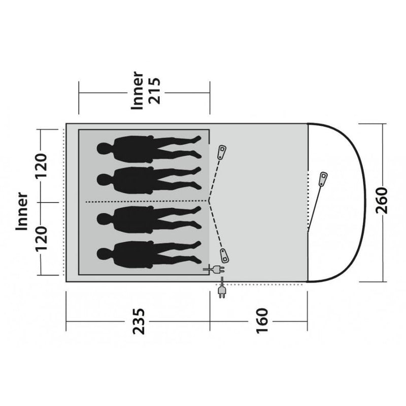 Sky 4 Person Tunnel Tent