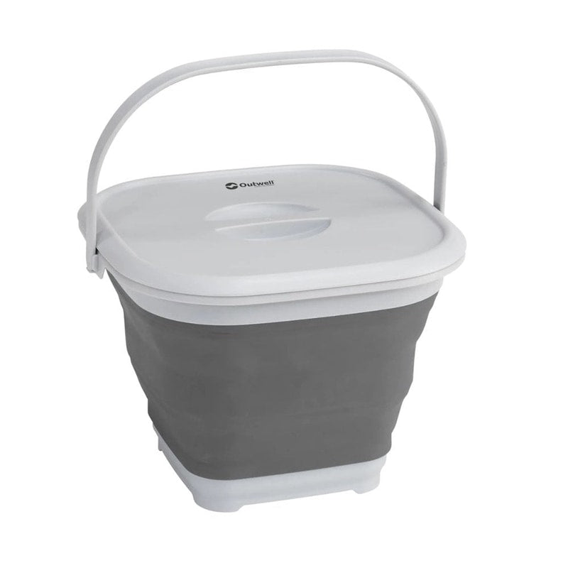 Mist Bucket Collaps Bucket Square w/ Lid - Grey Mist – Camping & Caravan Direct