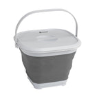 Collaps Bucket Square w/ Lid - Grey Mist