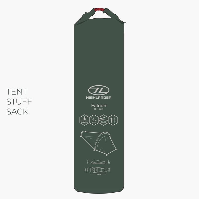 Falcon 1 Person Bivvy Tent - Pine Green