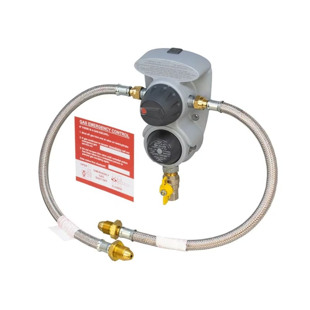 TR800 2 Cylinder Changeover Regulator with OPSO & Galvanised Pigtails