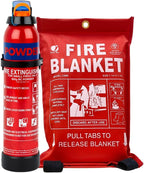 600g Fire Extinguisher & Fire Blanket Kit