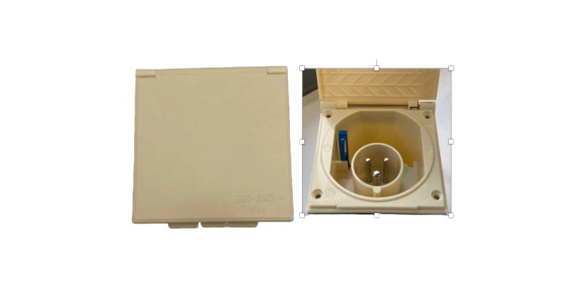 Flush Fitting Mains Inlet - Beige